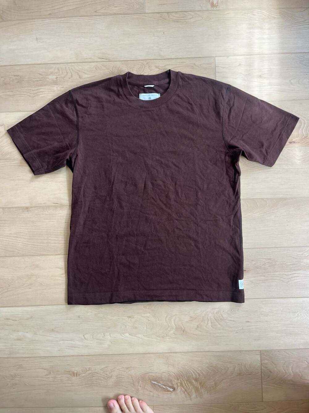 Reigning Champ Crew-Neck T-Shirt Size M Brown Cotton